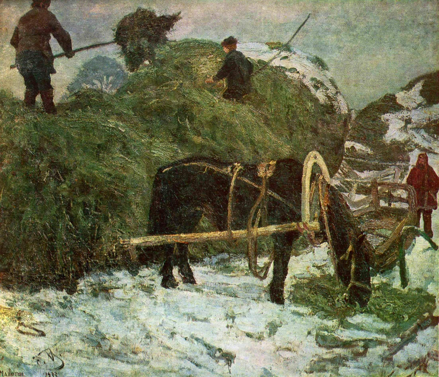 Hay Provision by Sergei Malyutin,A3(16x12")Poster