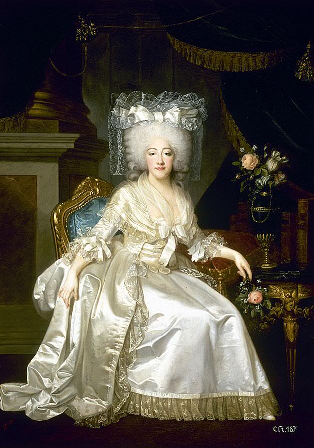 Portrait de Marie-Josephine-Louise de Savoie, comtesse de Provence, vintage artwork by Robert Lefèvre, 12x8" (A4) Poster