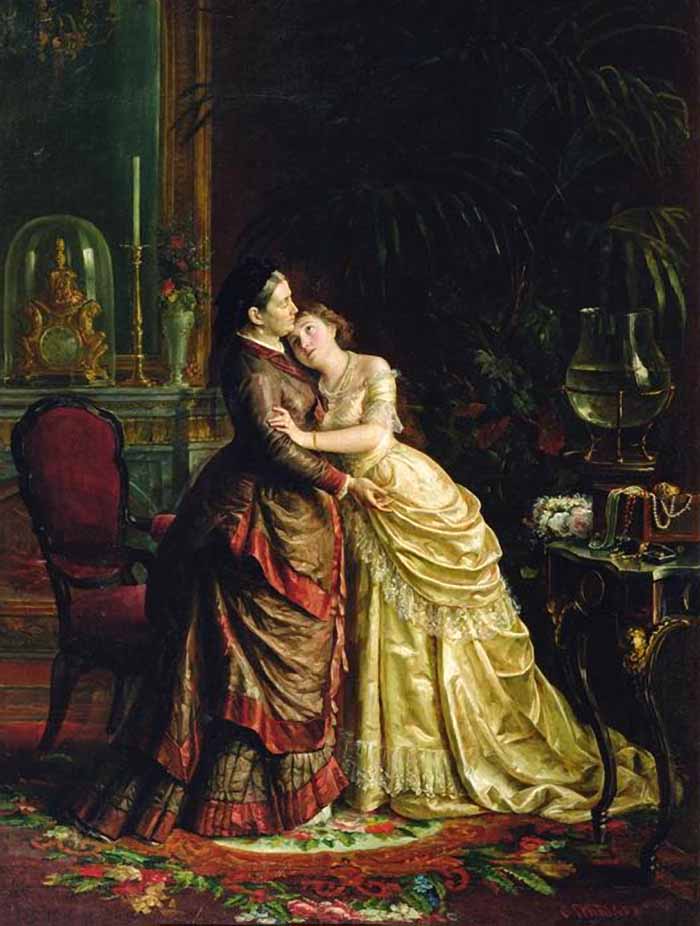 Before the Marriage, vintage artwork by Sergei Gribkov, A3 (16x12") Poster Print