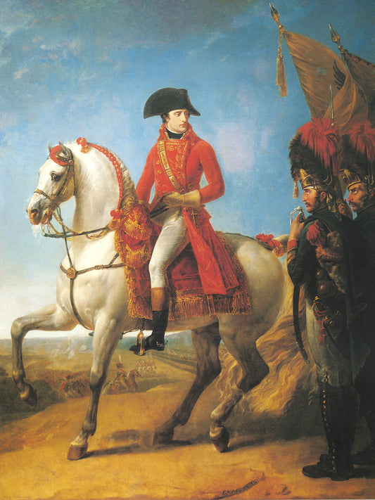 Bonaparte recompense les grenadiers de la garde consulaire après la bataille de Marengo, vintage artwork by Antoine-Jean Gros, 12x8" (A4) Poster
