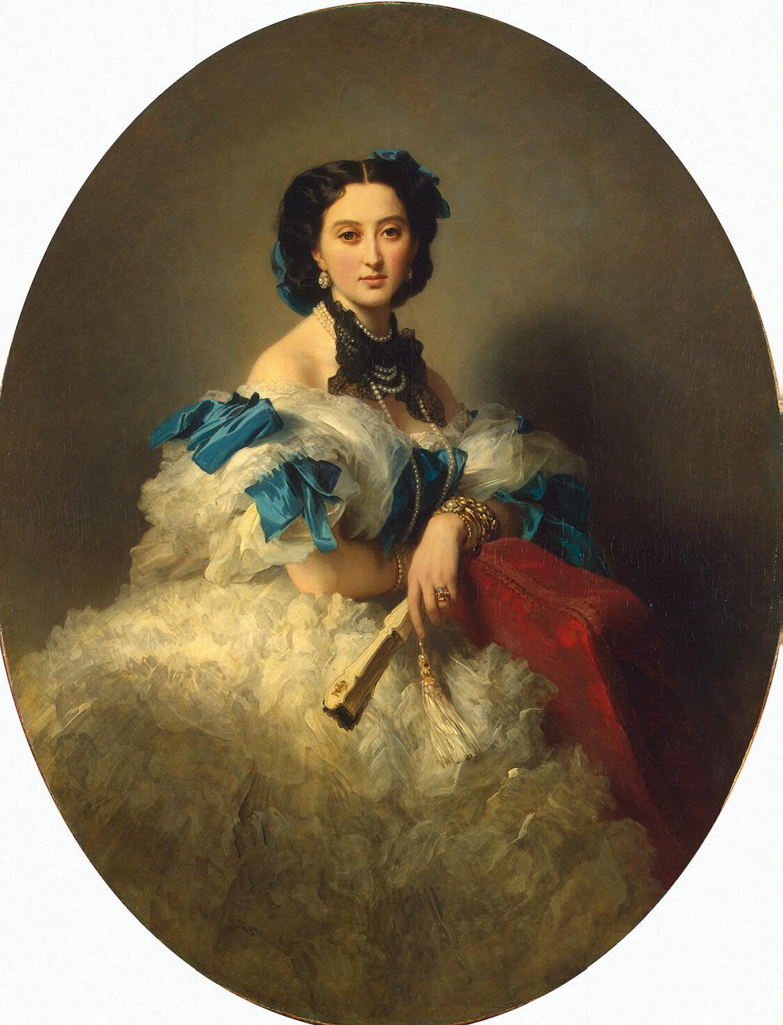 Countess Varvara Alekseyevna Musina-Pushkina, vintage artwork by Franz Xavier Winterhalter, A3 (16x12") Poster Print
