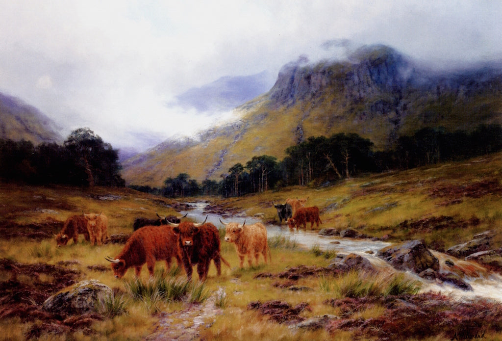 The Highland Burn by Louis Bosworth Hurt,A3(16x12")Poster
