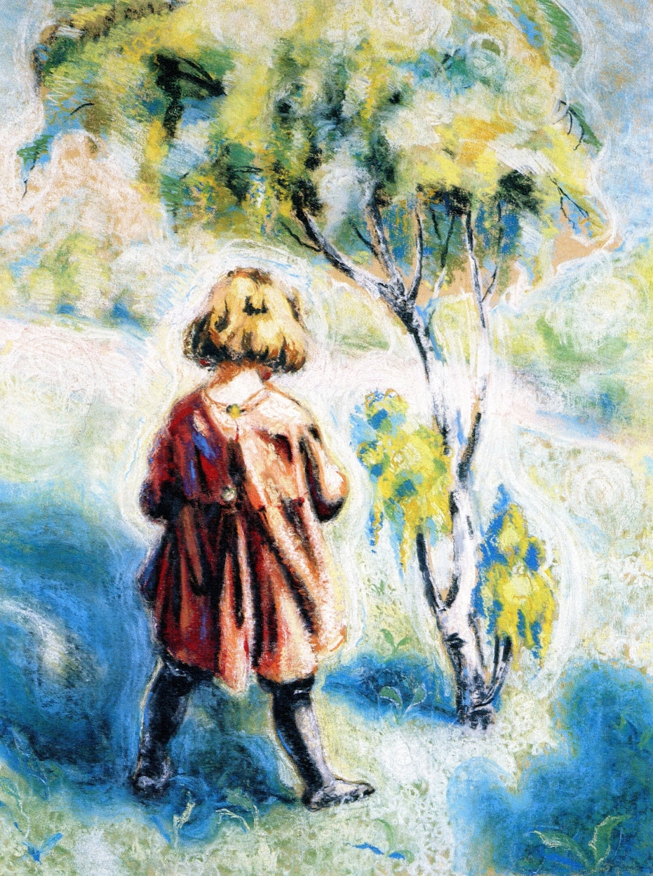 The Little Girl, vintage artwork by Aksel Waldemar Johannessen, 12x8" (A4) Poster