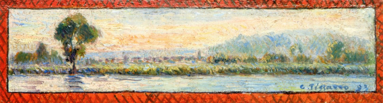 Banks of the River, vintage artwork by Camille Pissarro, 12x8" (A4) Poster