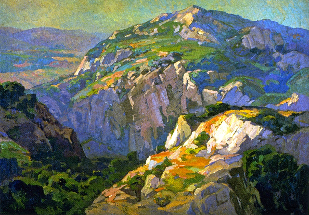 Canyon Green, vintage artwork by Franz Bischoff, 12x8" (A4) Poster