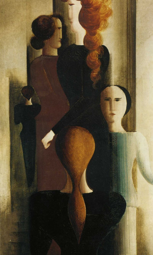 Frauentreppe, vintage artwork by Oskar Schlemmer, 12x8" (A4) Poster