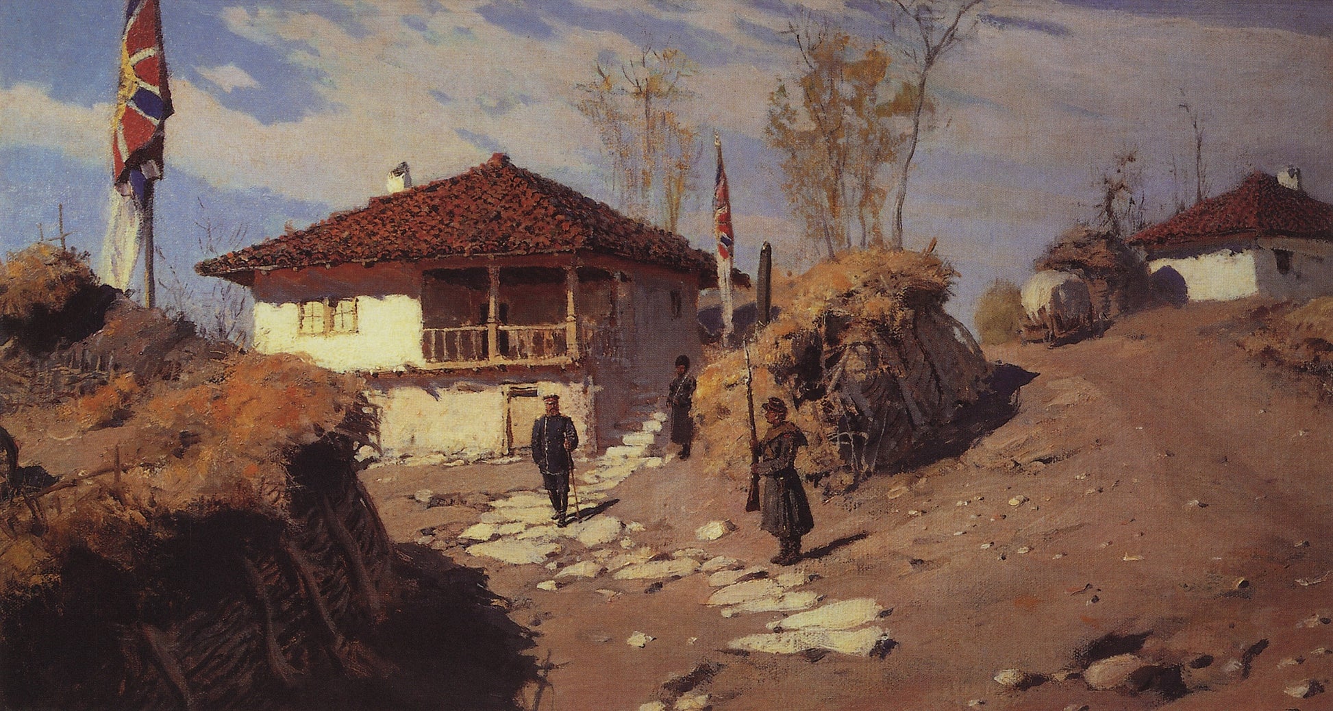 The Commander's House in Brestovets, vintage artwork by Vasily Polenov, 12x8" (A4) Poster