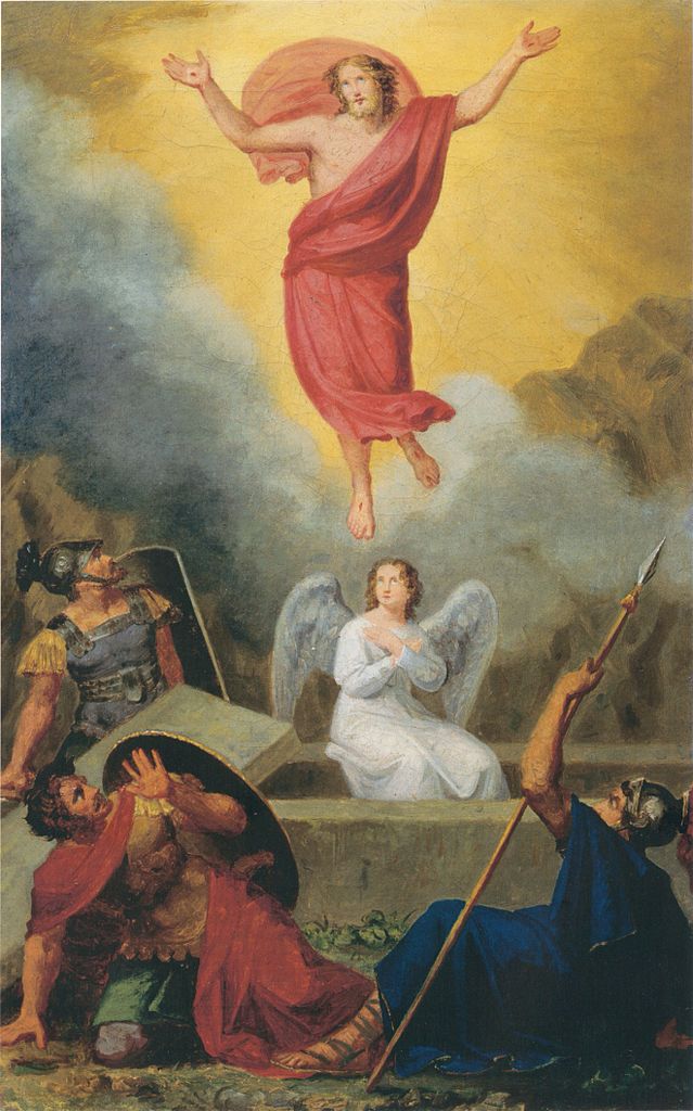 Resurrection of Christ, vintage artwork by Marie Ellenrieder, 12x8" (A4) Poster