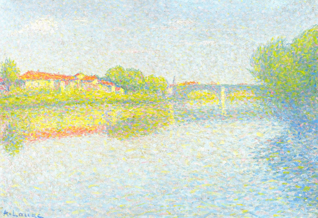 The Garonne at Toulouse by Achille Lauge,A3(16x12")Poster