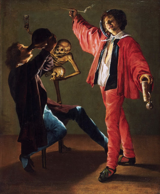The Last Drop (The Gay Cavalier), vintage artwork by Judith Leyster, 12x8" (A4) Poster