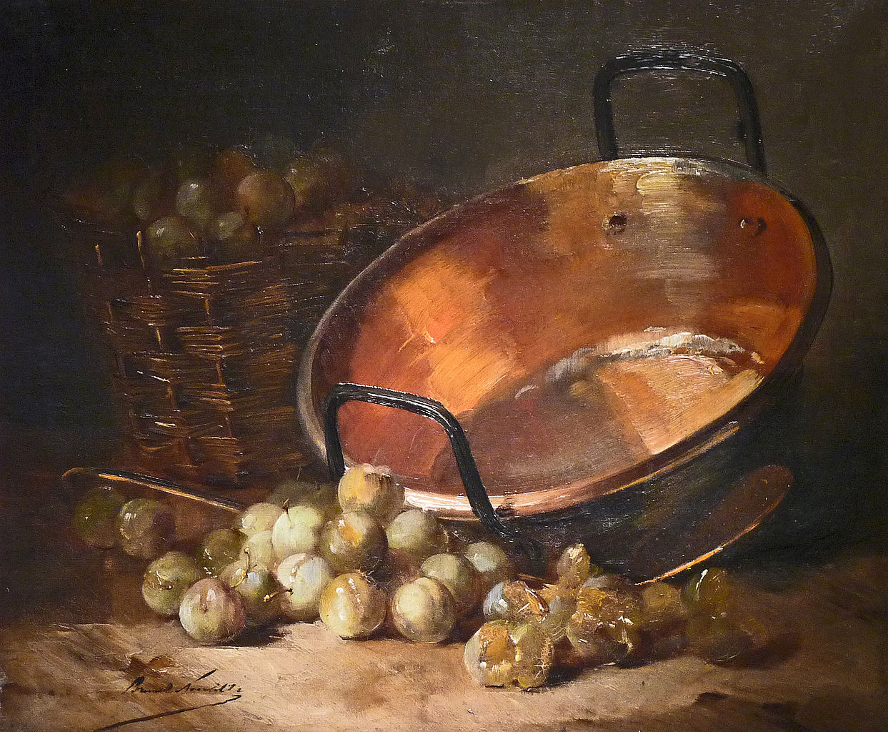 Chaudron et prunes by Alfred Brunel de Neuville,A3(16x12")Poster
