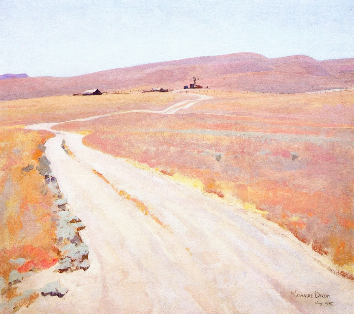 Abandoned Ranch by Maynard Dixon,16x12(A3) Poster