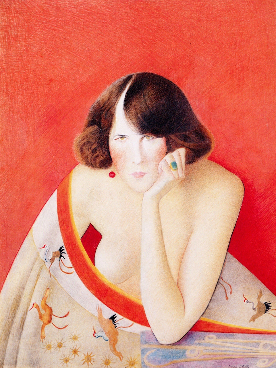 Kathleen Millay, vintage artwork by Joseph Stella, 12x8" (A4) Poster