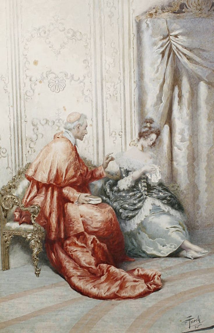 The Cardinal's advice, vintage artwork by Giuseppe Aureli, 12x8" (A4) Poster