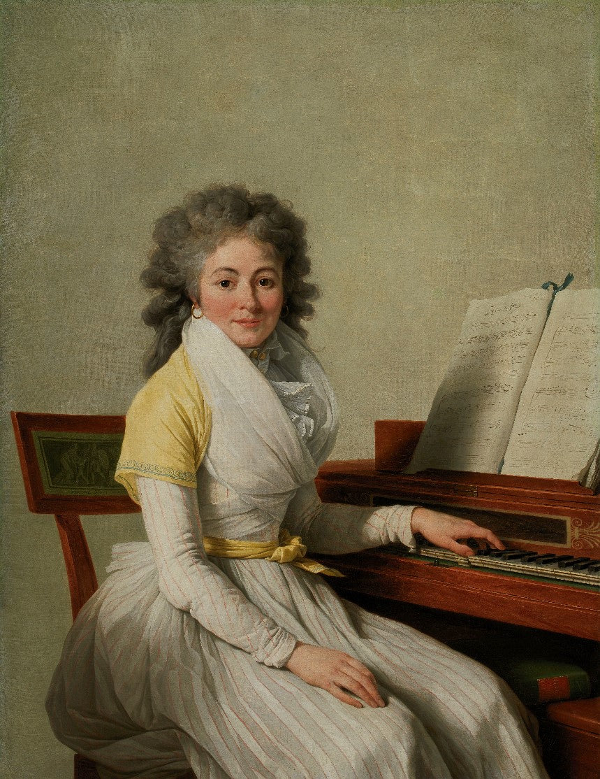 Portrait of Mademoiselle Duplant, vintage artwork by François-Andre Vincent, 12x8" (A4) Poster