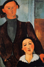 Jacques and Berthe Lipchitz, vintage artwork by Amedeo Modigliani, 12x8" (A4) Poster