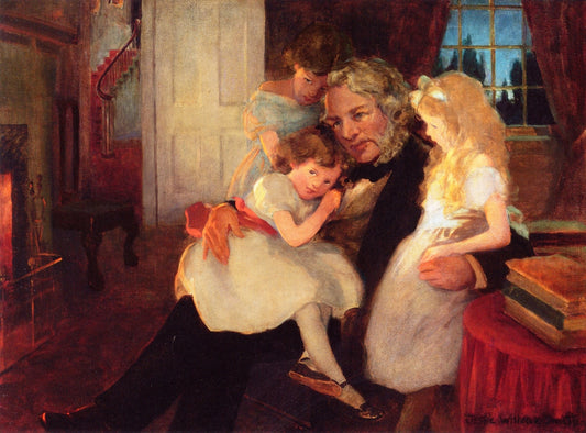 The Children's Hour, vintage artwork by Jessie Willcox Smith, 12x8" (A4) Poster