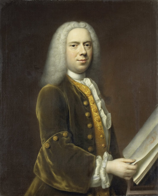 Portrait of a Man, probably Cornelis Troost, vintage artwork by Balthasar Denner, 12x8" (A4) Poster