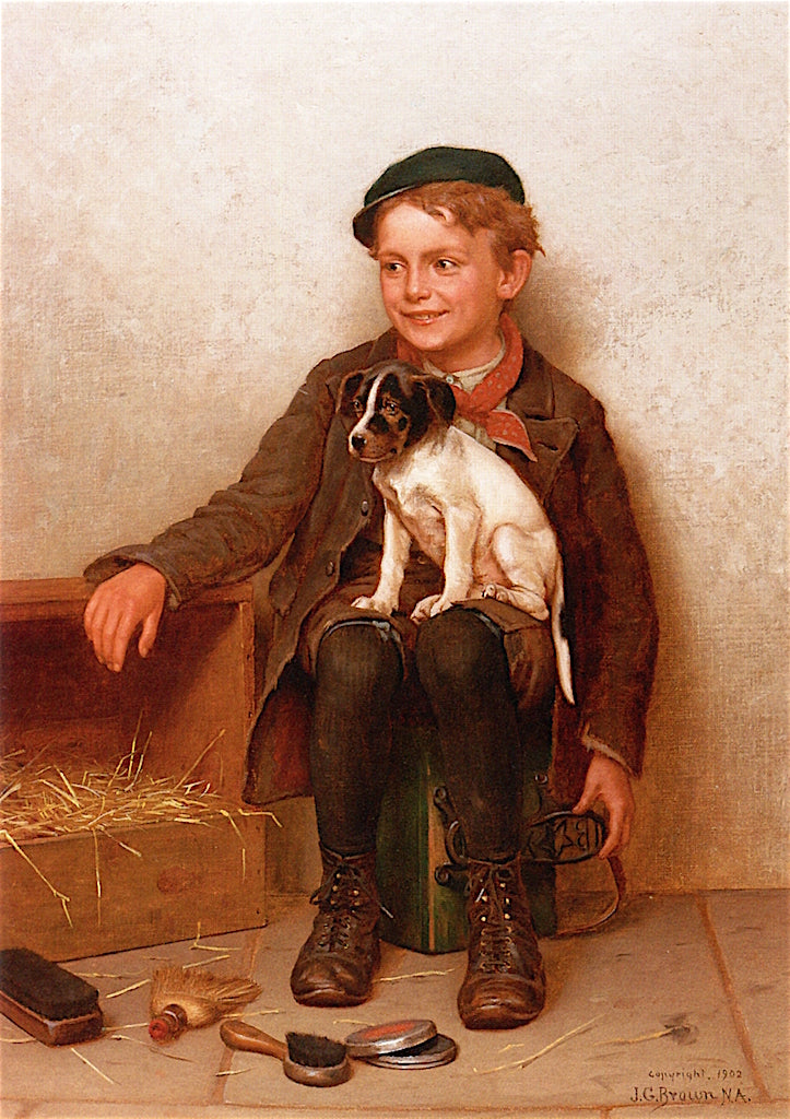 Business Neglected, vintage artwork by John George Brown, 12x8" (A4) Poster