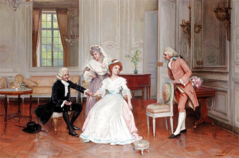 The Welcome Visitor, vintage artwork by Jules Girardet, 12x8" (A4) Poster