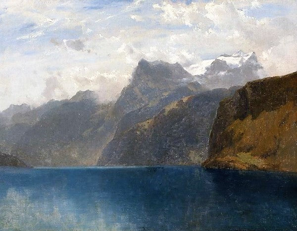 View towards the Urirotstock, vintage artwork by Alexandre Calame, A3 (16x12") Poster Print