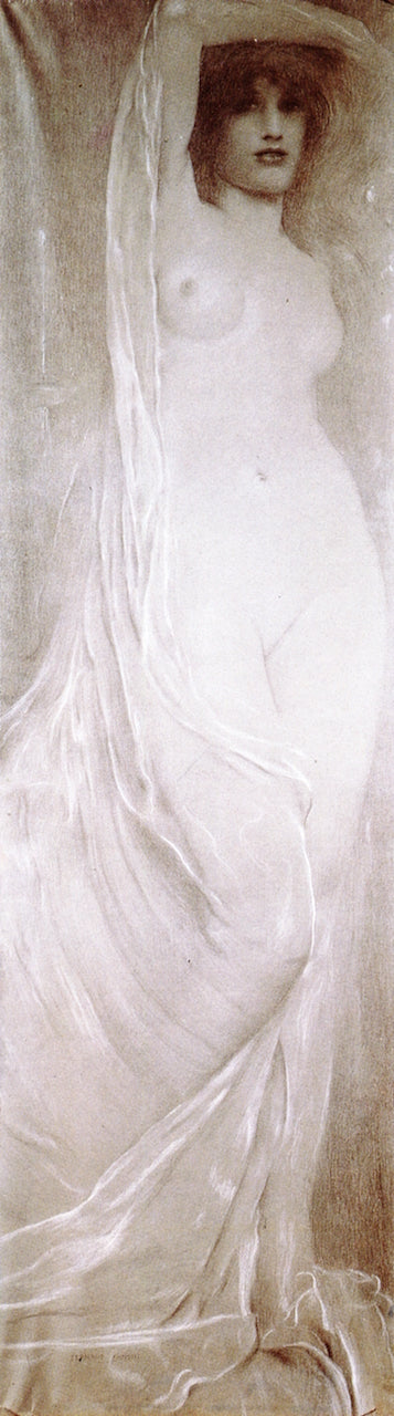 Acrasia (from , vintage artwork by Fernand Khnopff, 12x8" (A4) Poster