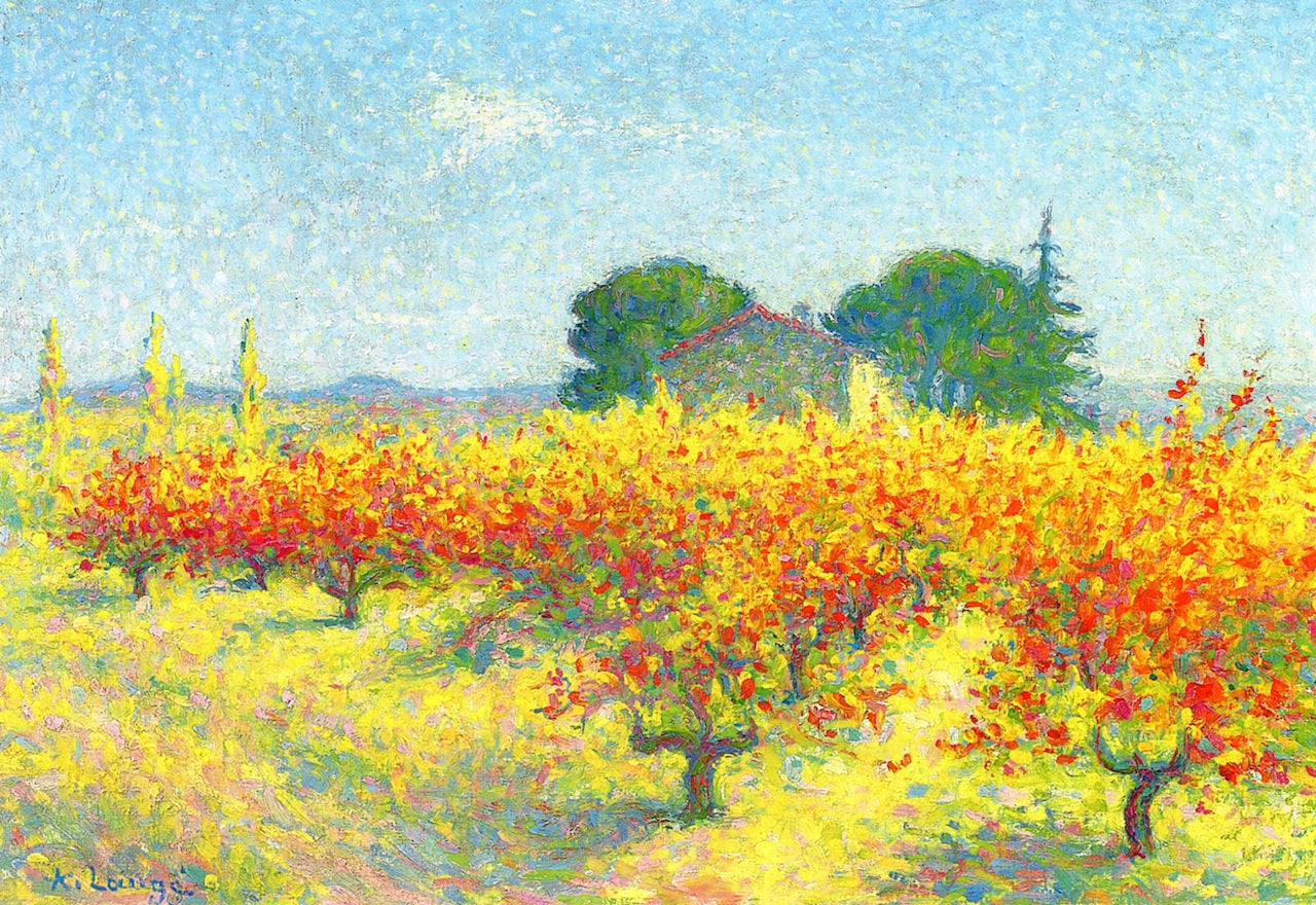 Notre -Dame-des-Pres near Cailhau (Aude) by Achille Lauge,A3(16x12")Poster