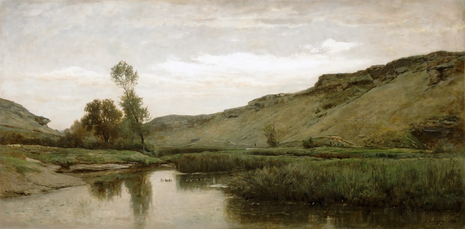 The Big Valley of the Optevoz, vintage artwork by Charles-François Daubigny, A3 (16x12") Poster Print