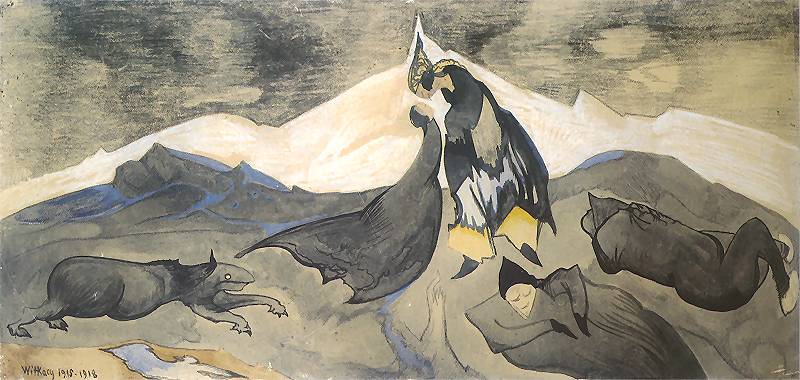 f the Mongol prince in an ice desert by Stanislaw Witkiewicz,16x12(A3) Poster