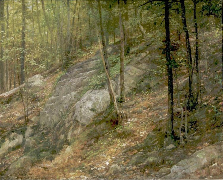 In the Woods, vintage artwork by William Henry Lippincott, 12x8" (A4) Poster