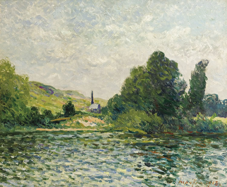 Banks of the Seine at Bouafles by Maxime Maufra,A3(16x12")Poster