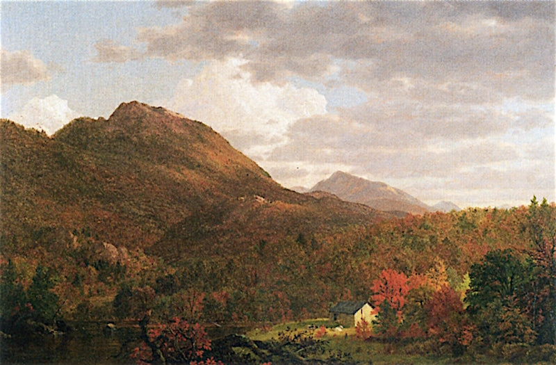 Autumn on the Hudson, vintage artwork by Frederic Edwin Church, 12x8" (A4) Poster