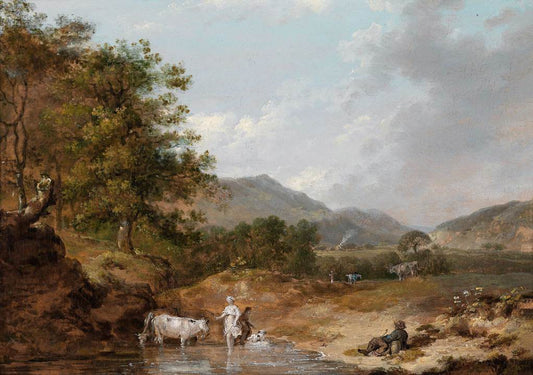 A View of Glen Molaur, vintage artwork by Francis Wheatley, 12x8" (A4) Poster