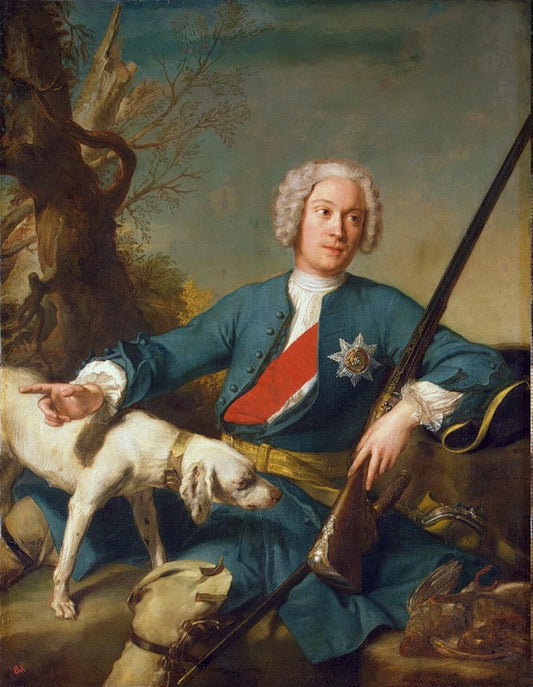 Portrait of Alexander Kurakin, vintage artwork by Jean-Marc Nattier, 12x8" (A4) Poster
