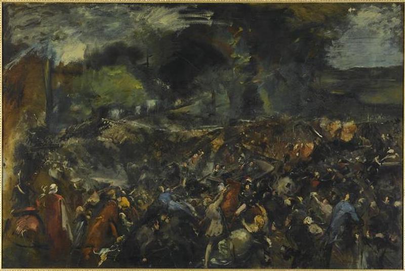 Battle between General Berezowski and Tsar Alexander II (6 June 1867), vintage artwork by Jean-Baptiste Carpeaux, 12x8" (A4) Poster