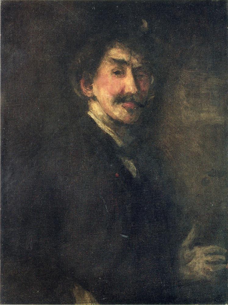Gold and Brown, vintage artwork by James Abbott McNeill Whistler, 12x8" (A4) Poster