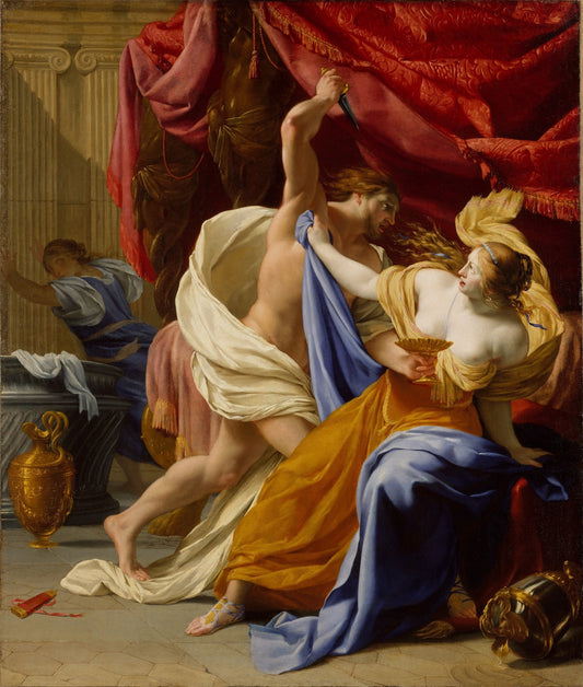 The Rape of Tamar, vintage artwork by Eustache Le Sueur, 12x8" (A4) Poster