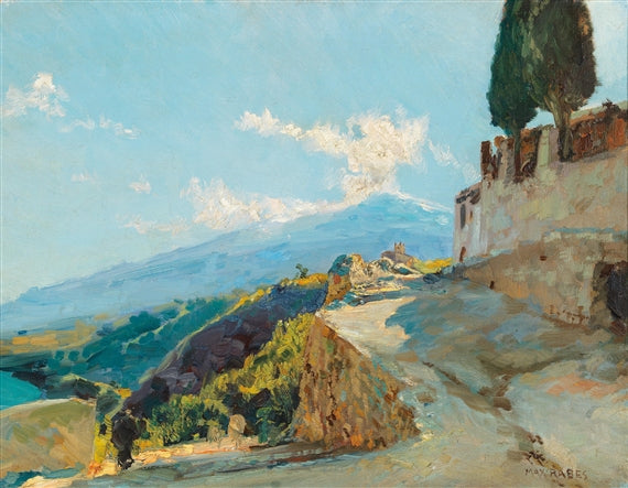 Mt. Etna by Max Friedrich Ferdinand Rabes,A3(16x12")Poster