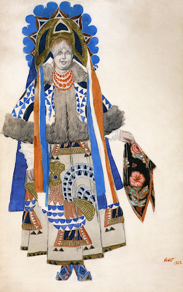 Costume Design for 'Moskwa' by Leon Bakst,A3(16x12")Poster