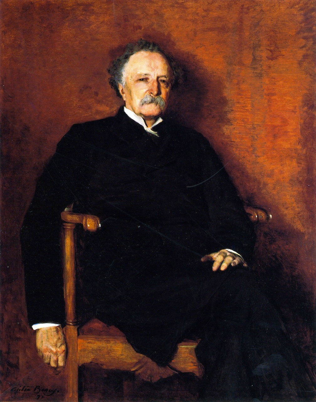 The Reverend Matthew Blackburne Grier, vintage artwork by Cecilia Beaux, 12x8" (A4) Poster