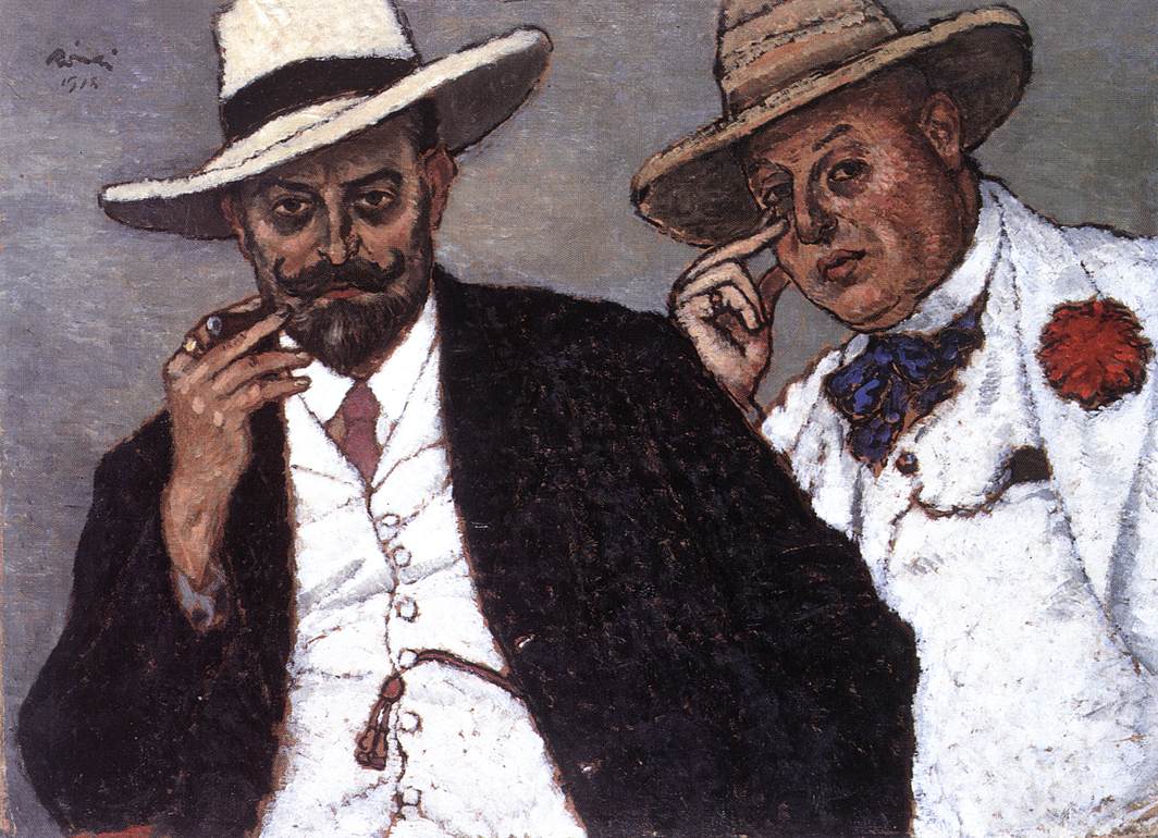 Lajos and Ödon by Jozsef Rippl-Ronai,A3(16x12")Poster