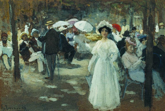 The Boulevard, vintage artwork by Alexei Stepanov, 12x8" (A4) Poster