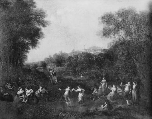 A Country Dance, vintage artwork by Francesco Zuccarelli, 12x8" (A4) Poster