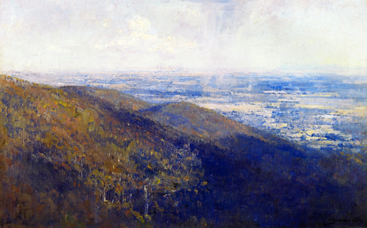 Melbourne, from Sassafrass, vintage artwork by Sir Arthur Streeton, 12x8" (A4) Poster