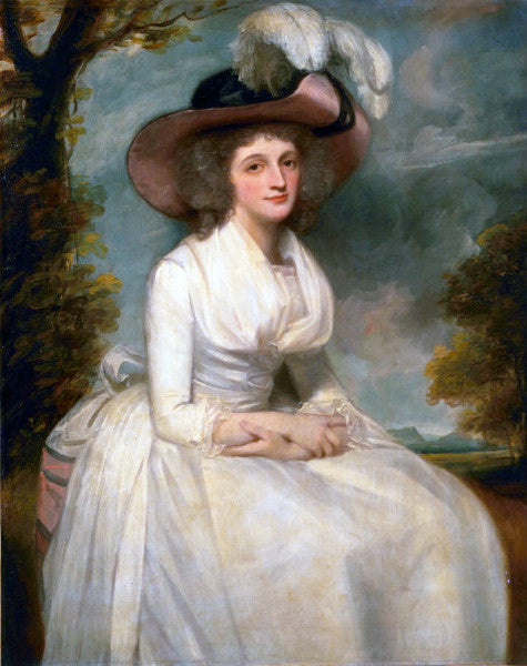 Charlotte Grove, vintage artwork by George Romney, 12x8" (A4) Poster