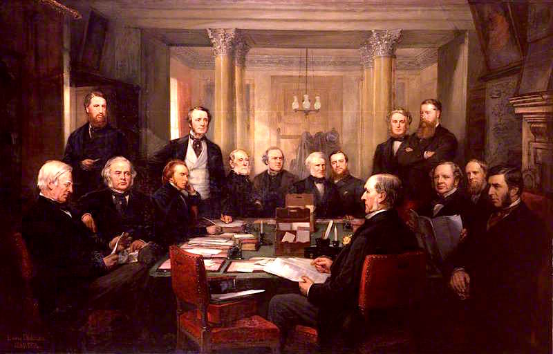 Gladstone's Cabinet of 1868, vintage artwork by Lowes Cato Dickinson, A3 (16x12") Poster Print