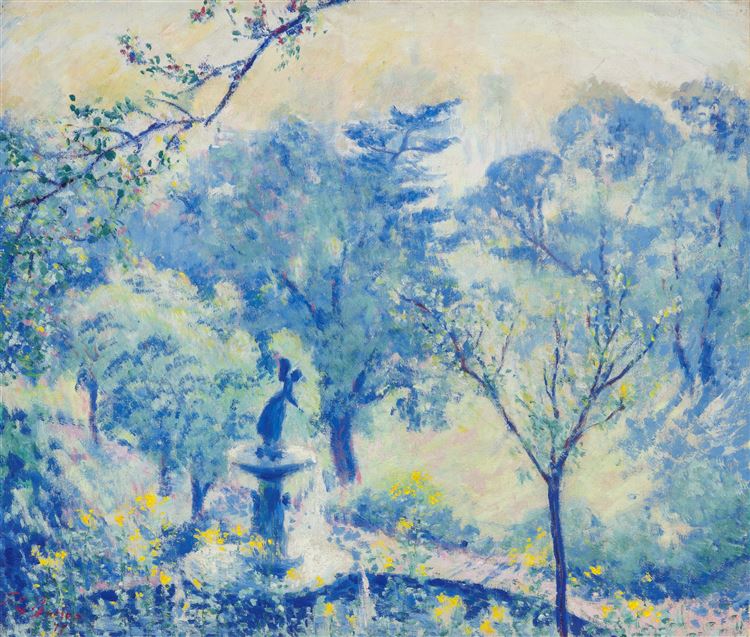 sda Fountain, Central Park, New York by Theodore Earl Butler,A3(16x12")Poster