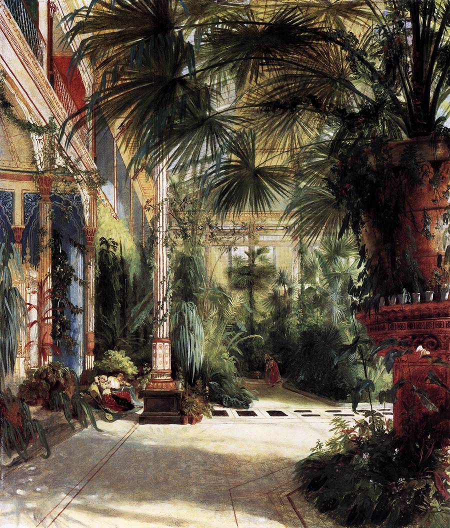 Das Innere des Palmenhauses, vintage artwork by Carl Blechen, A3 (16x12") Poster Print