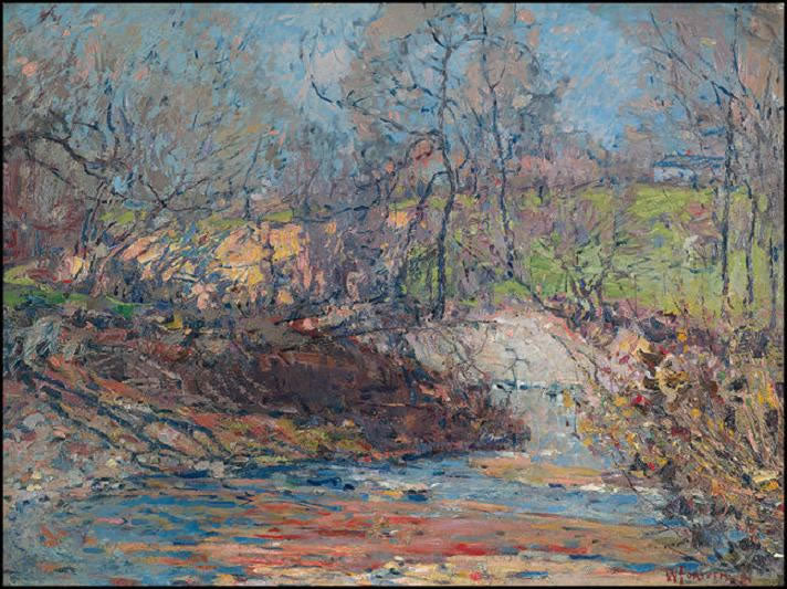 The Creek in Spring, vintage artwork by William Forsyth, 12x8" (A4) Poster