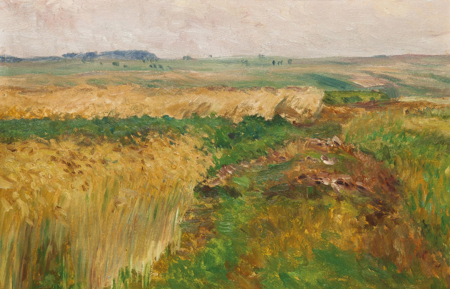 A Path in the Fields, vintage artwork by František Kaván, 12x8" (A4) Poster